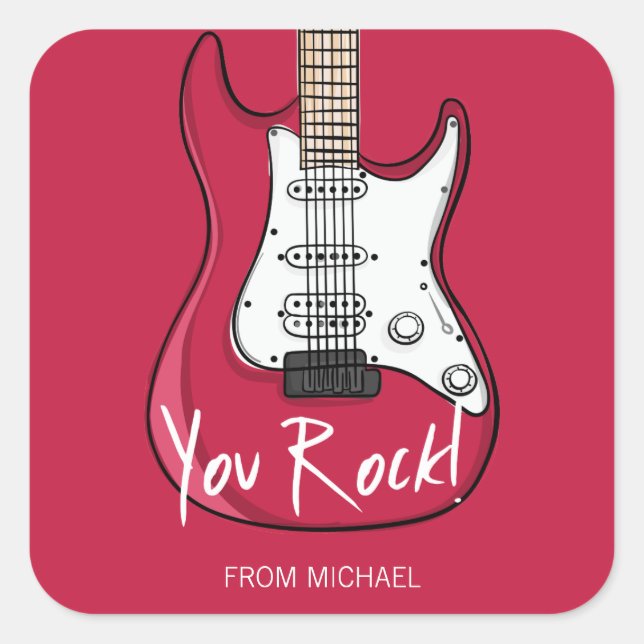 You Rock Valentine's Day Stickers (Vorderseite)