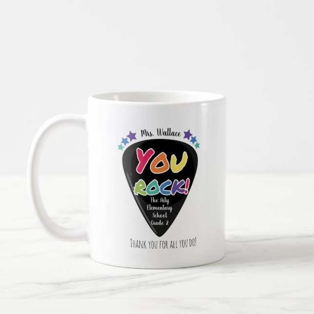 You ROCK Vielen Dank für alles, was Sie tun Musikl Kaffeetasse (Links)