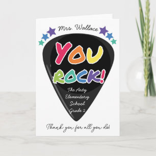 You ROCK Vielen Dank für alles, was Sie tun Musikl Karte