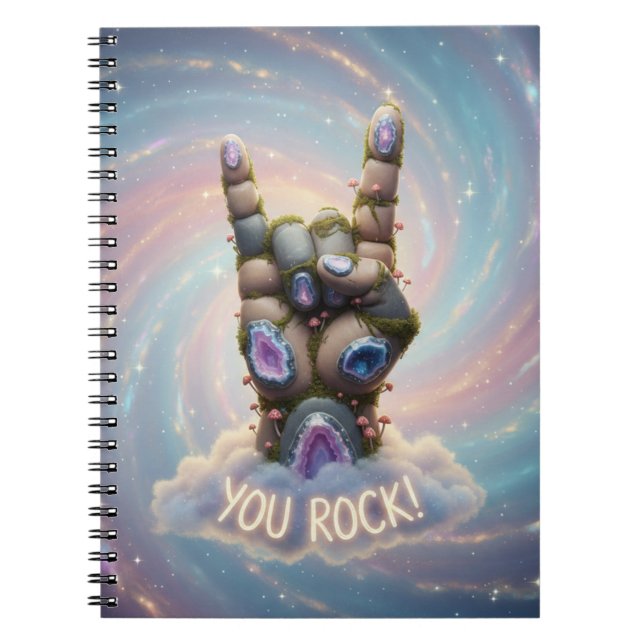 You Rock - Whimsical designed Spiral notebook Notizblock (Vorderseite)