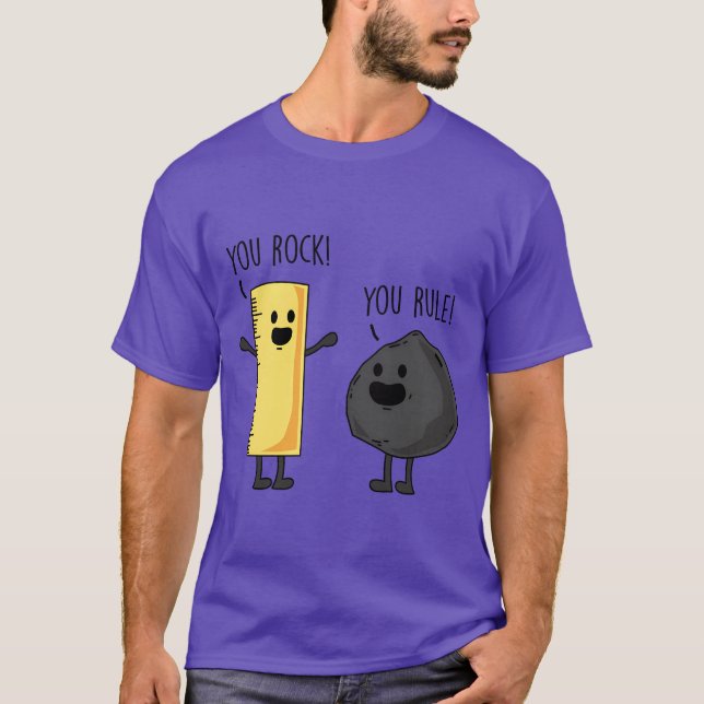 You rock You rule Funny cartoon T-Shirt (Vorderseite)