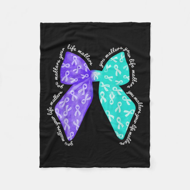 You S Your Life S Suicide Prevention Awareness  Fleecedecke (Vorderseite)