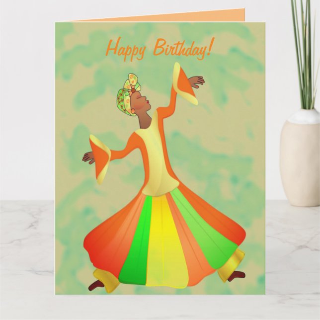 You Shine Black Dancer African American Birthday Karte (Vorderseite)