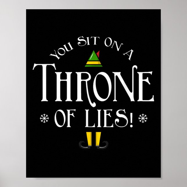 You Sit On A Throne Of Lies! Funny Christmas Fake  Poster (Vorne)