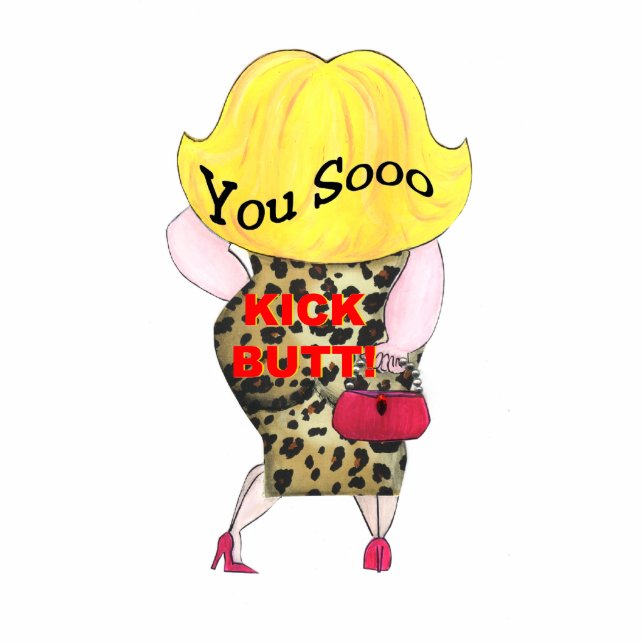 You Sooo Kick Hintern Skulptur Freistehende Fotoskulptur (Vorne)