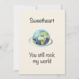 You Still Rock My World Valentine Postcard Feiertagskarte