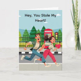 "You Stole My Heart" Valentine card Feiertagskarte