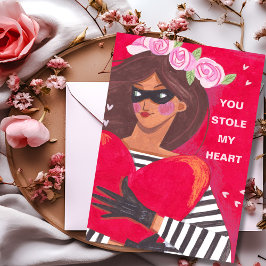 You Stole My Heart Valentine's Day Greeting Karte