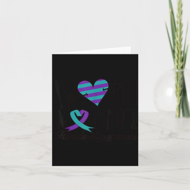 You Suicide Awareness Mental Health Message  Karte (Vorderseite)