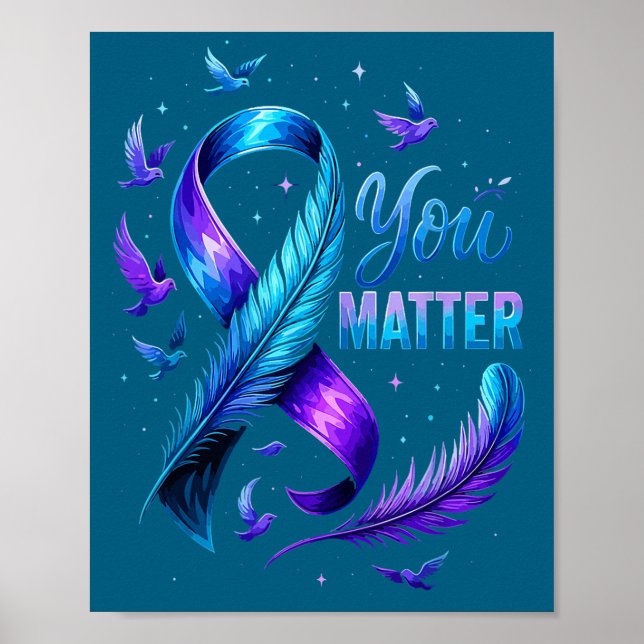 You Suicide Awareness Ribbon Butterfly For Women M Poster (Vorne)