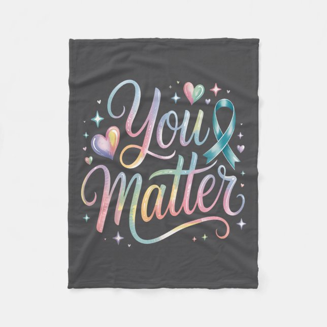 You Suicide Prevention Awareness  Fleecedecke (Vorderseite)