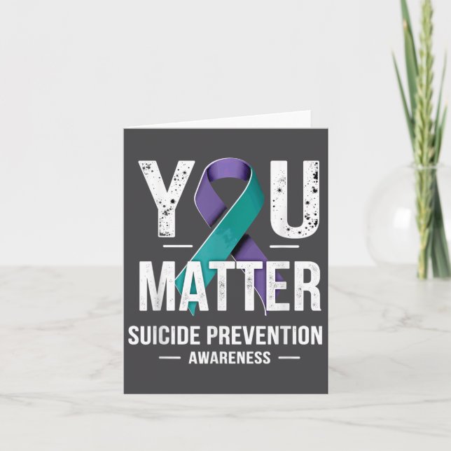 You Suicide Prevention Awareness  Karte (Vorderseite)