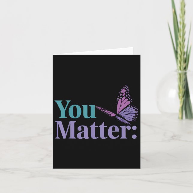 You Suicide Prevention Awareness Mental Health  Karte (Vorderseite)