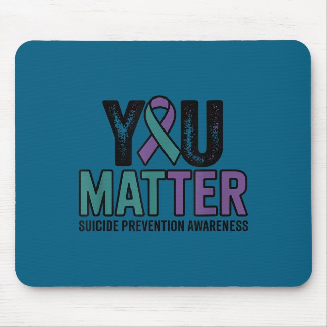 You Suicide Prevention Awareness Ribbon  Mousepad (Vorne)