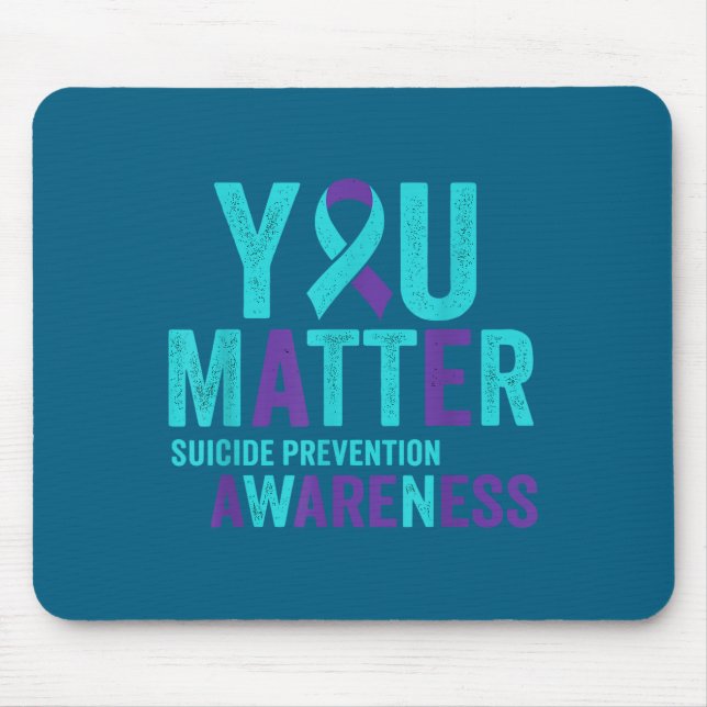 You Suicide Prevention Awareness Ribbon  Mousepad (Vorne)