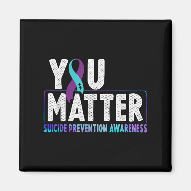 You - Suicide Prevention Teal Purple Awareness Rib Magnet (Vorne)