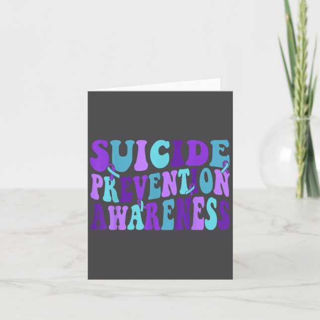 You Suicide Prevention Teal Purple Awareness Ribbo Karte (Vorderseite)