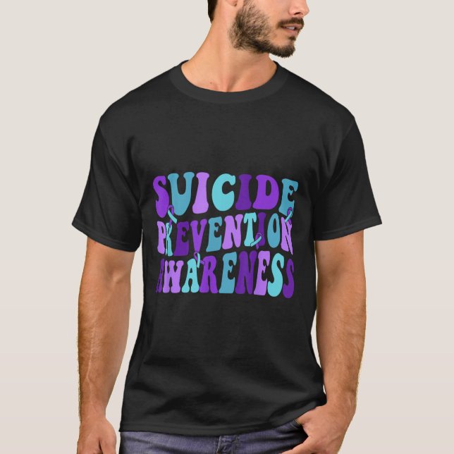 You Suicide Prevention Teal Purple Awareness Ribbo T-Shirt (Vorderseite)