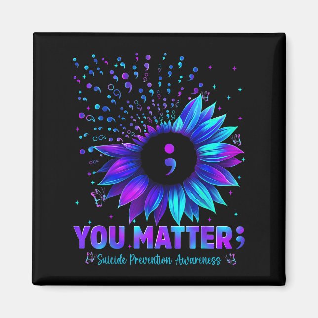 You Sunflower Suicide Prevention Awareness Men Wom Magnet (Vorne)