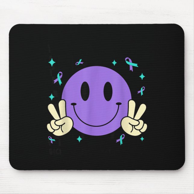 You Teal Purple Ribbon Suicide Prevention Awarenes Mousepad (Vorne)