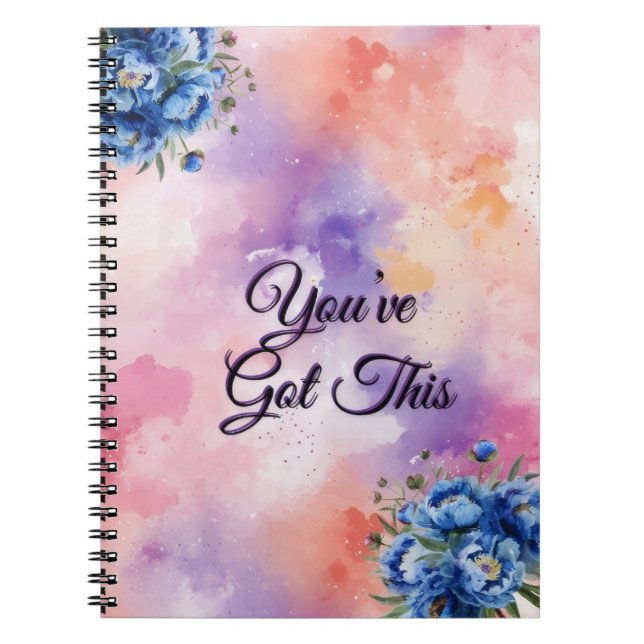 You’ve Got This – Motivational Floral Notebook Notizblock (Vorderseite)