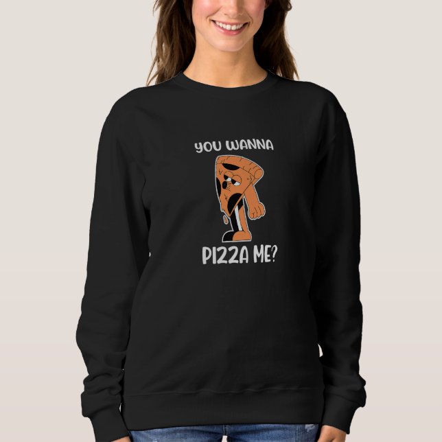 You wanna Pizza me cat meme food Premium Sweatshirt (Vorderseite)