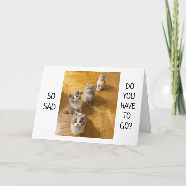 **YOU WILL BE MISSED** SAYING GOOD-BYE  CARD KARTE (Vorderseite)