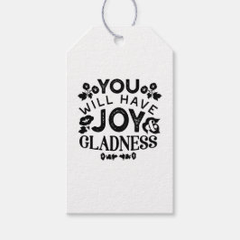 You Will Have Joy and Gladness Inspirational Quote Geschenkanhänger