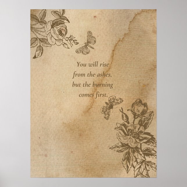 You Will Rise From the Ashes Poster (Vorne)