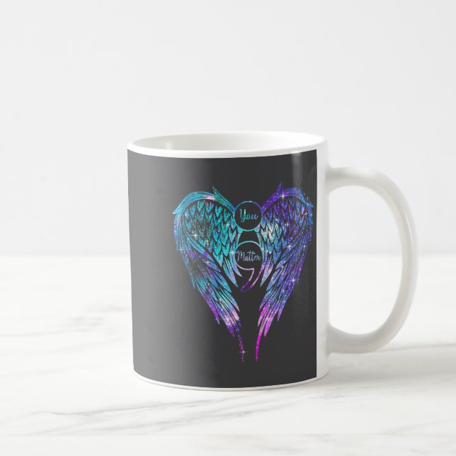 You Wings Suicide Prevention Awareness (on Back)  Kaffeetasse (Rechts)