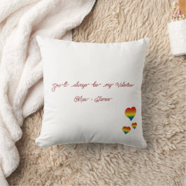 You'll Always Be My Valentine LGBT Hearts Flag Kissen