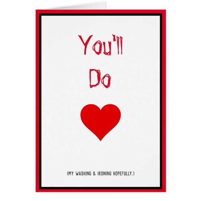 You'll Do. (My Washing & Ironing Hopefully.) (Vorne)