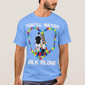 Youll nie gehen allein Puzzle Stücke Große Autismu T-Shirt