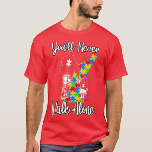 Youll nie zu Fuß allein Vater Tochter Autism Gif T-Shirt