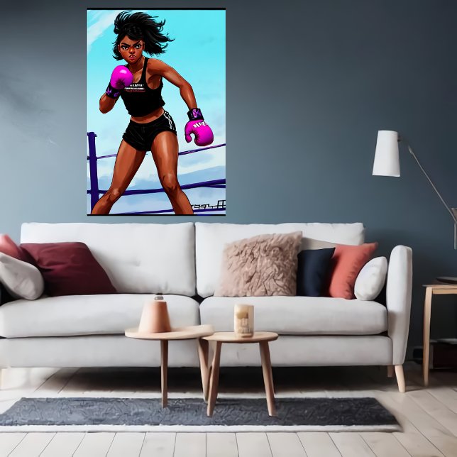 Young African American Boxer | Art der AI Poster (Von Creator hochgeladen)