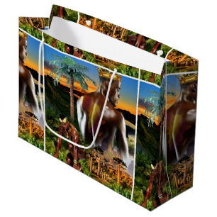 Young African King Große Geschenktüte