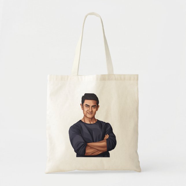 Young Amir Khan Tote Bag Tragetasche (Vorne)