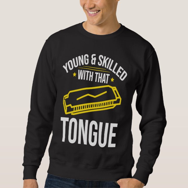 Young and Skilles Harmonica Player Sweatshirt (Vorderseite)