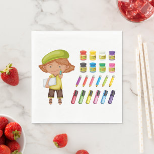 Young Artist Paper Napkins Serviette