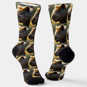 Young Australian Wombat, Crew Socks Socken