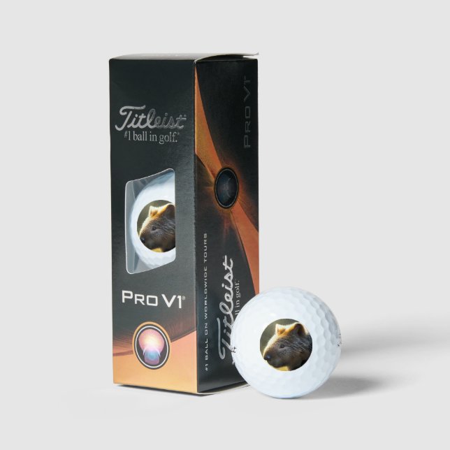 Young Australian Wombat, Golf Balls Golfball (Verpackung)