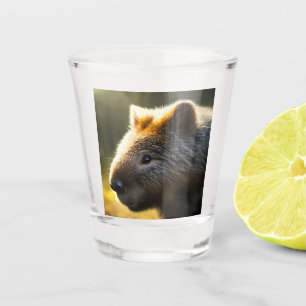 Young Australian Wombat, Shot Glass Schnapsglas