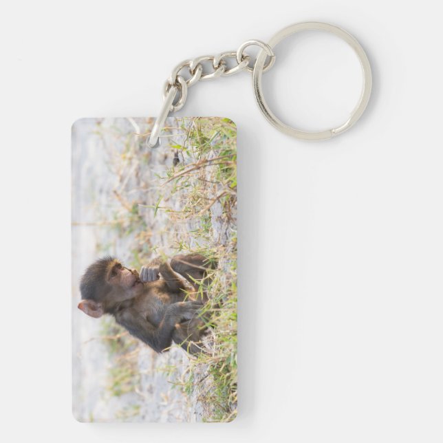 Young Baboon Schlüsselanhänger (Rückseite)