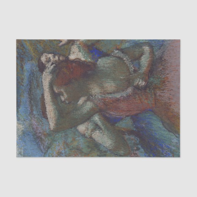 Young Ballet Dancers (Ballerinas) (von Edgar Degas Seidenpapier (Vorderseite)