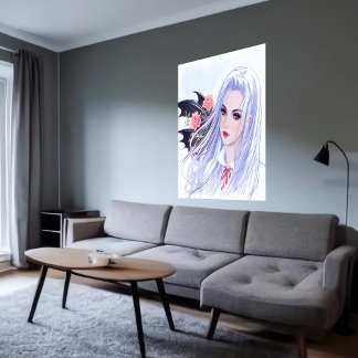 Young beautiful lady | AI Art Poster