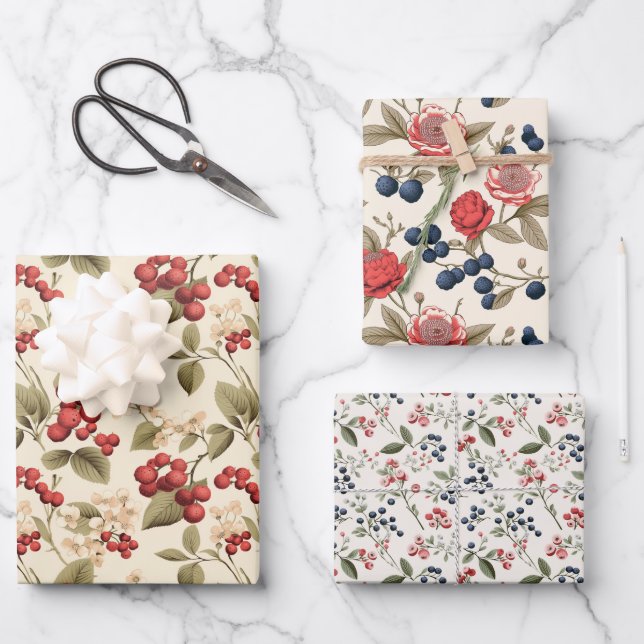 Young Berry Geschenkpapier Set (Vorderseite)