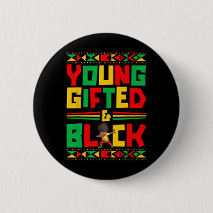 Young Black Boy African American History Boy Button