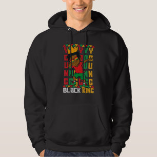 Young Black King Dab Kid African American Boy June Hoodie