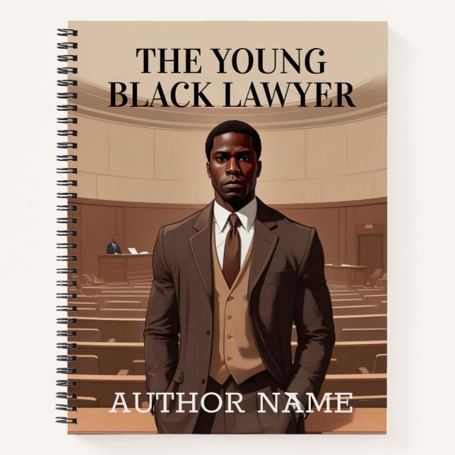 Young Black Lawyer Book Cover Inspiration Notebook Notizbuch (Vorderseite)