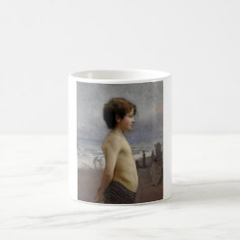 Young Boy at the Beach (von Jules Bastien-Lepage) Kaffeetasse